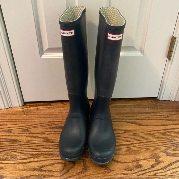 Hunter Shoes - Hunter Navy Rain Boots, size 9